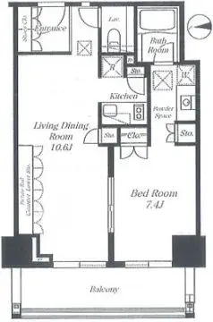 アクシア麻布 13階 47.96㎡