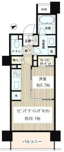 パークホームズ目黒リバーサウスアーバンレジデンス 8階 35.53㎡