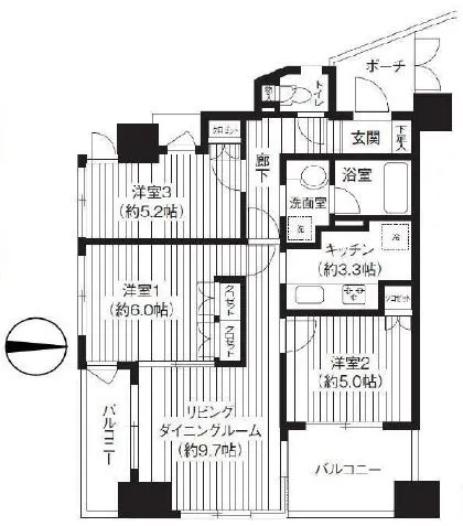 コスモ白金シティフォルム 10階 63.02㎡