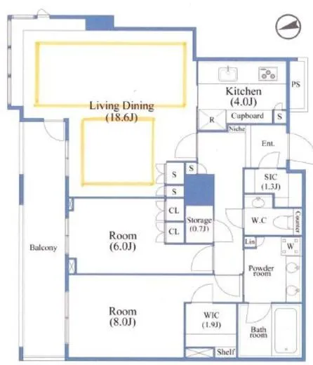 パークコート麻布十番ザ　タワー 34階 88.41㎡