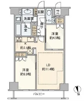 コンパートメント東京中央 11階 59.67㎡