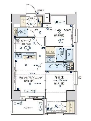 ジェノヴィア東日本橋駅前グリーンヴェール 10階 56.42㎡
