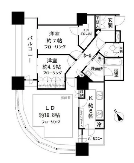 東京ツインパークスＲＩＧＨＴ　ＷＩＮＧ 11階 89.16㎡