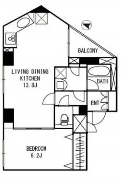 セーシェル恵比寿 6階 48.36㎡