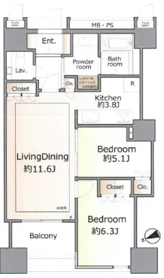 ＴＨＥ　ＣＥＮＴＥＲ　ＴＯＫＹＯ 6階 61.9㎡